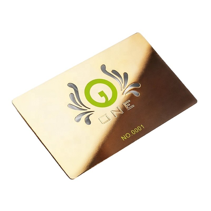 Luxury Metal Steel Standard size NFC Business Card New Product Custom LOGO Metal Plating Gold ID/IC/Rfid Credit Card