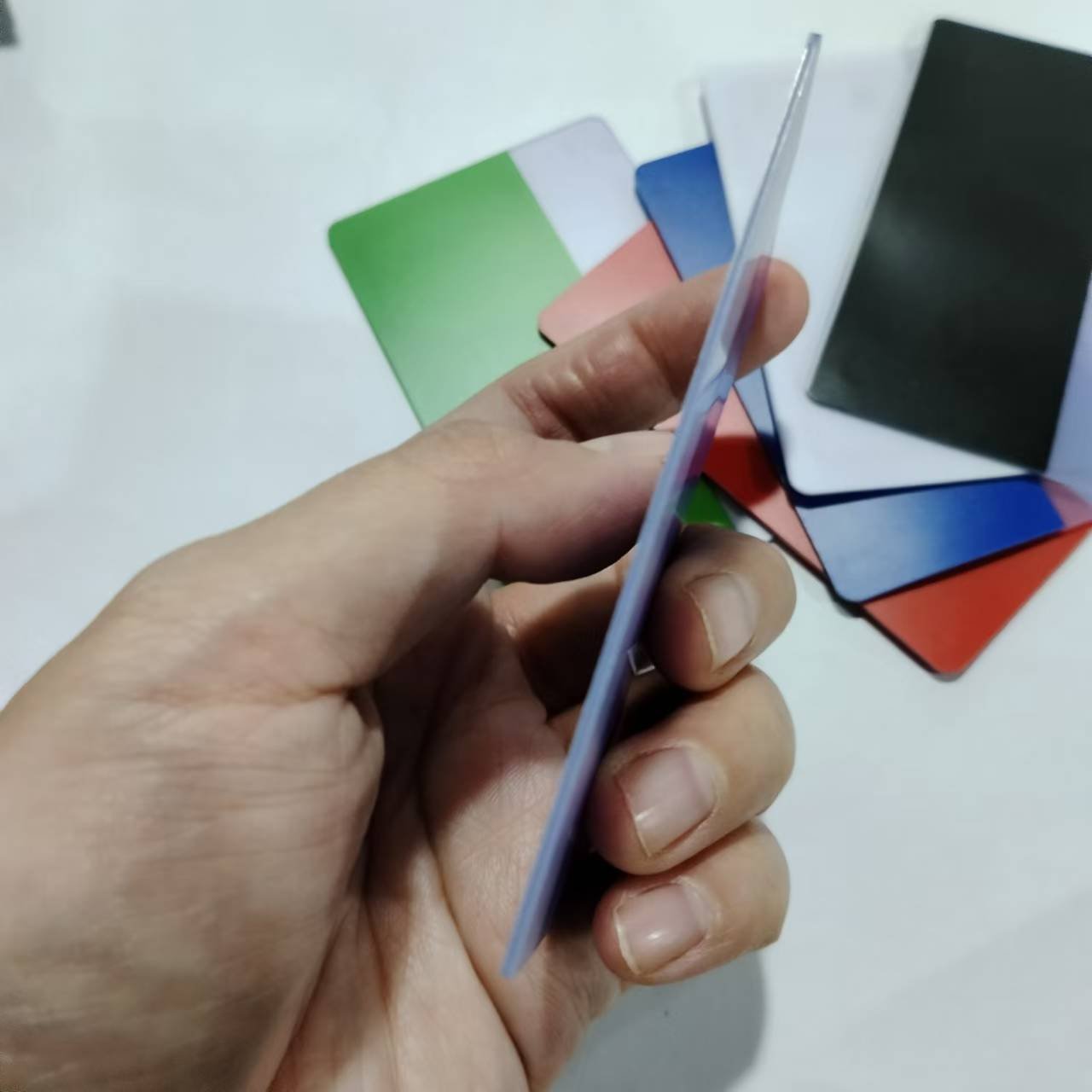 Different color half transparent half color matte /glossy standard card Ntag 213 215 13.56MHZ Access control/loyalty card
