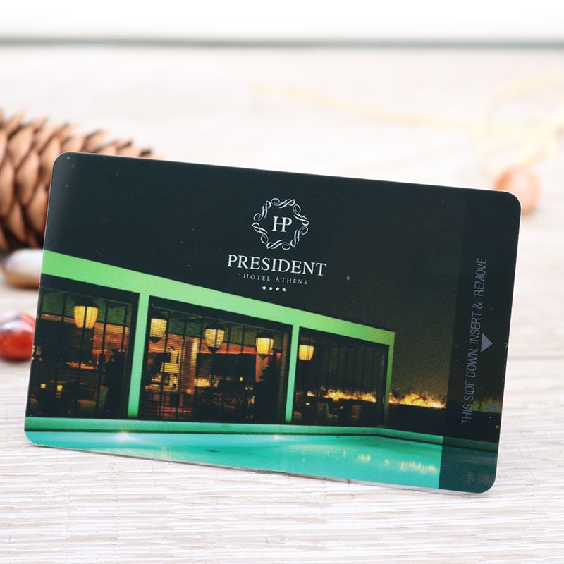 Customized waterproofhotel key card system RFID card with NFC chip paypal credit smart pvc id chip card