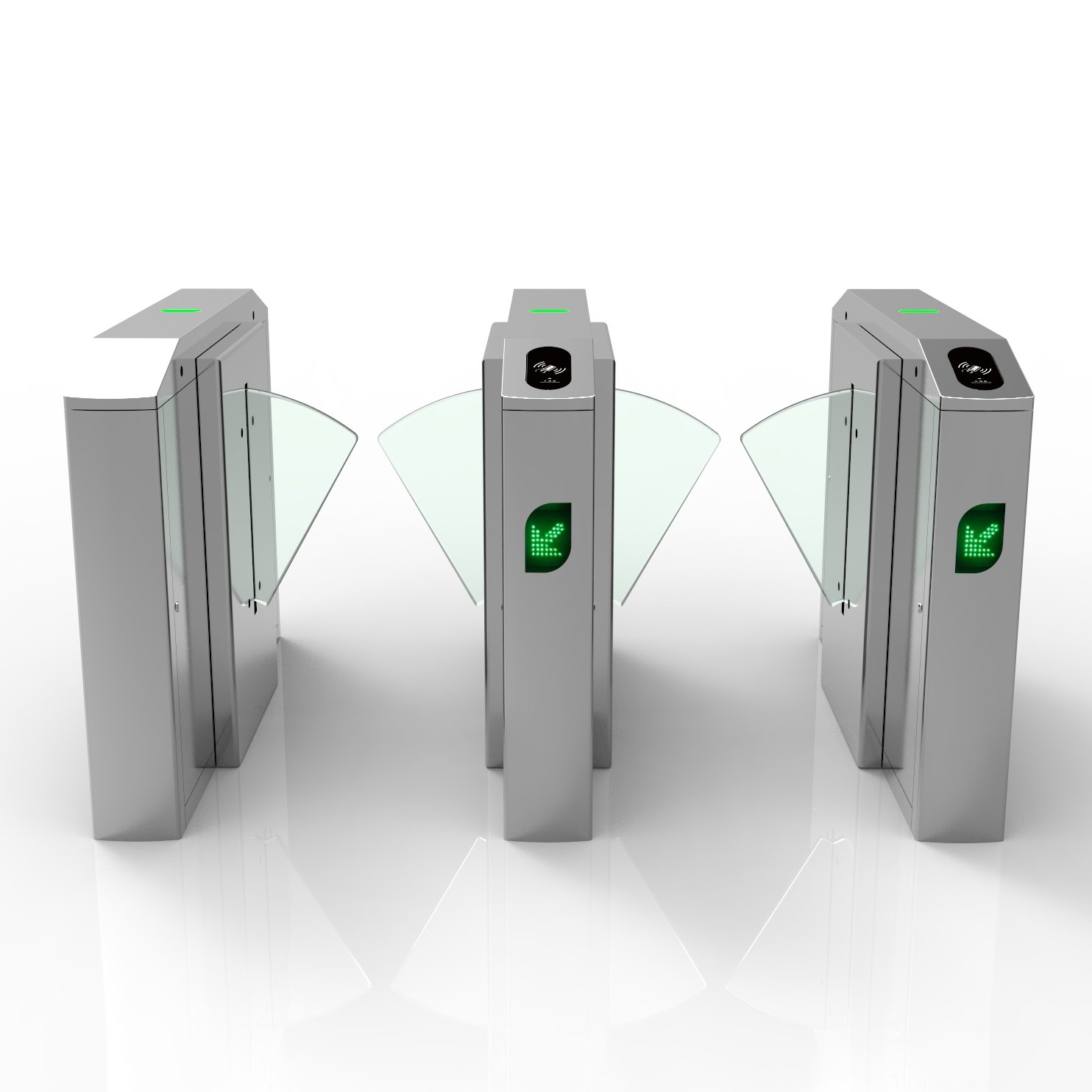 Bosiny school dormitories Entrance And Exit Management Face Recognition Card Reader Flap Barrier Turnstile Gate