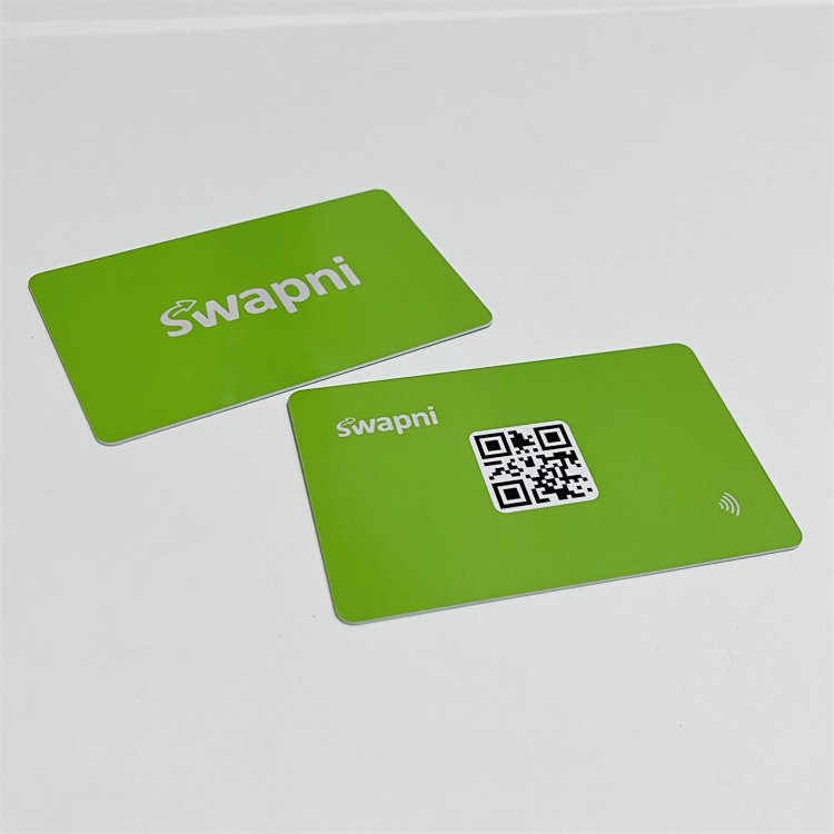 NFC 424 DNA Read Write Programmable QR Code NFC Tap Card Printed With Custom LOGO
