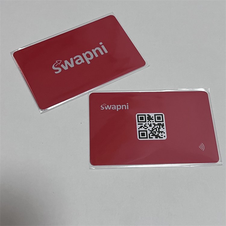NFC 424 DNA Read Write Programmable QR Code NFC Tap Card Printed With Custom LOGO