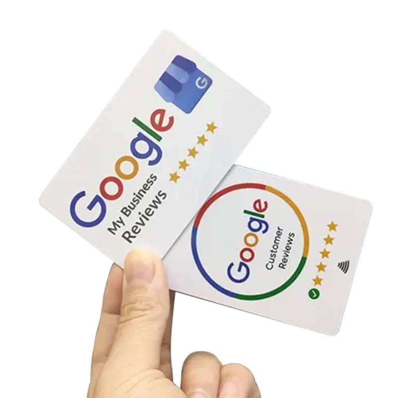 Hot selling Contactless Plastic Nfc Google Review Card Tag213 Google Review Card with Chip