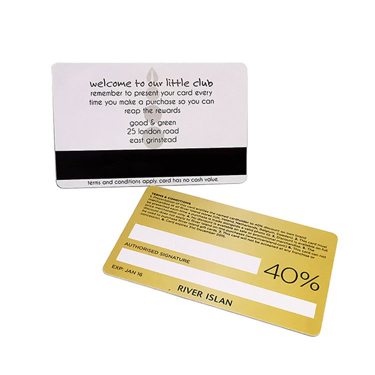 Customisable 2750Oe Loco/Hico Blank PVC Security Magnetic Strip Cards Printable 13.56MHz with NFC & RFID Communication Interface