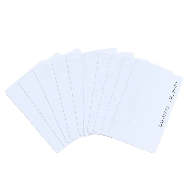 In Stock High Quality Printable CR80 125KHz RFID Card Sublimation Plastic White ID Business Blank PVC Card