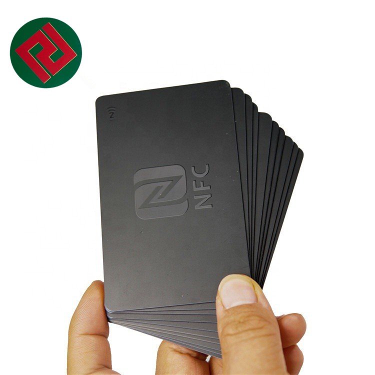 Customized Black coding RFID business cards tag gift access control Card plastic PVC NFC java google play id card