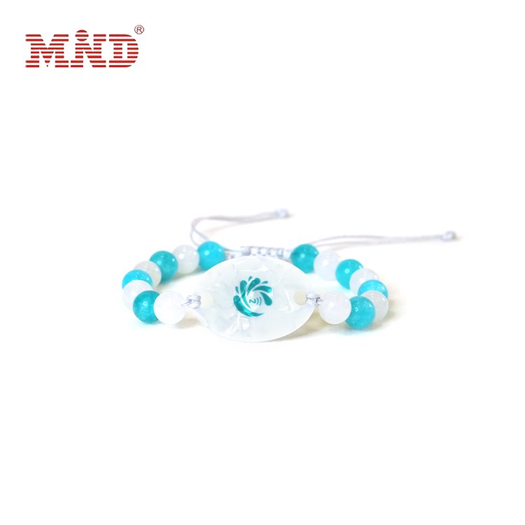 125Khz/13.56Mhz NFC Wood Smart Card Wristband Natural Crystal Healing RFID Bracelet