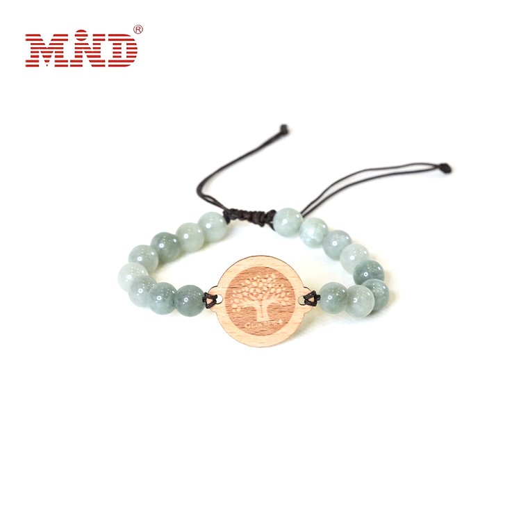 125Khz/13.56Mhz NFC Wood Smart Card Wristband Natural Crystal Healing RFID Bracelet