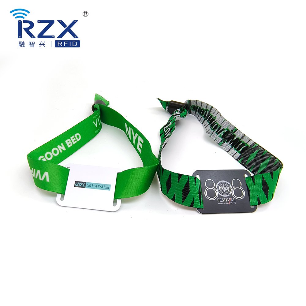 Waterproof RFID NFC Fabric RFID Wristbands Efficient Identification event nfc wristband Access control Card
