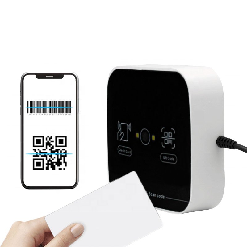 Zhongyan 125Khz and 13.56Mhz RFID Dual Frequency NFC ID IC Card QR Code Reader USB Desktop Smart Card Reader