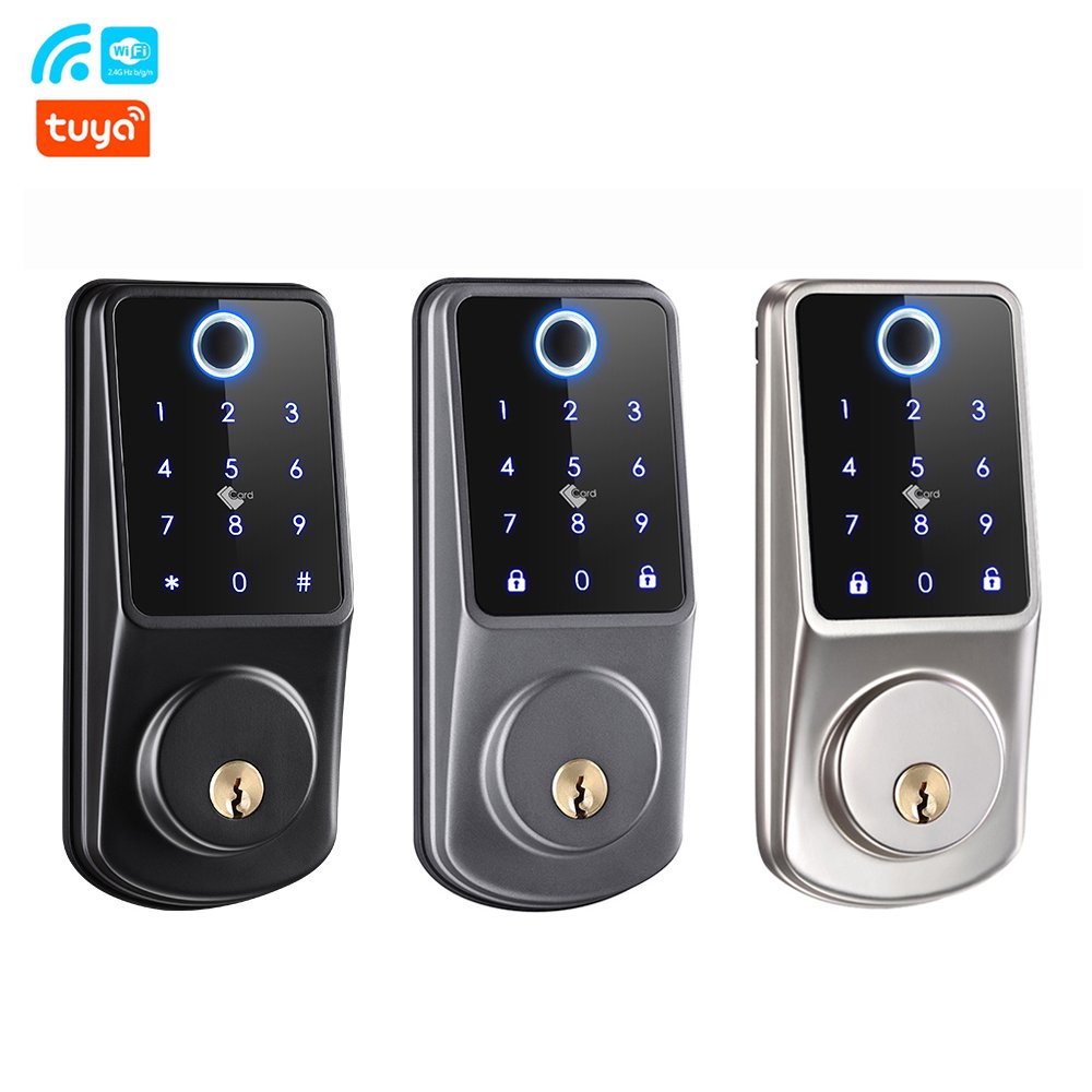 Smart Key Fingerprint Tuya TTLOCK APP Smart Locks Access Control RFID LED KEYPAD Door Lock System