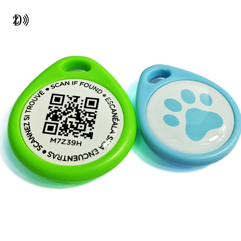 Customized Printing Pet Tags For Engraving 13.56Mhz NFC QR Code Pet ID Tag