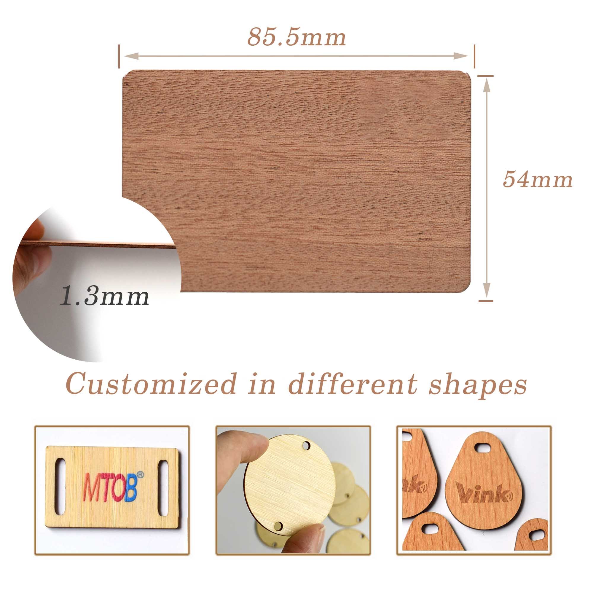 NFC Customized Laser Engraving Blank Wood Business Card NFC Bamboo Card Blank Hotel Access Control Card