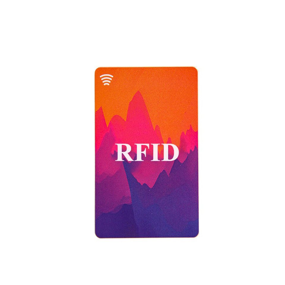 Colored PVC NFC visit qr code card contactless smart chip blank 125khz 13.56mhz access control rfid hotel key card custom