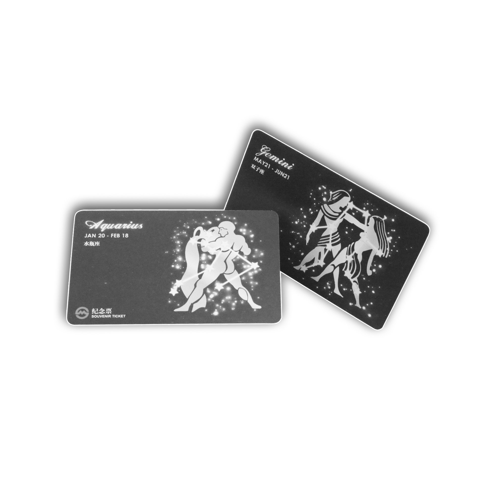 High Quality nfc metal business card access control card rfid ticket with M1 S70 and PET / PVC / PETG
