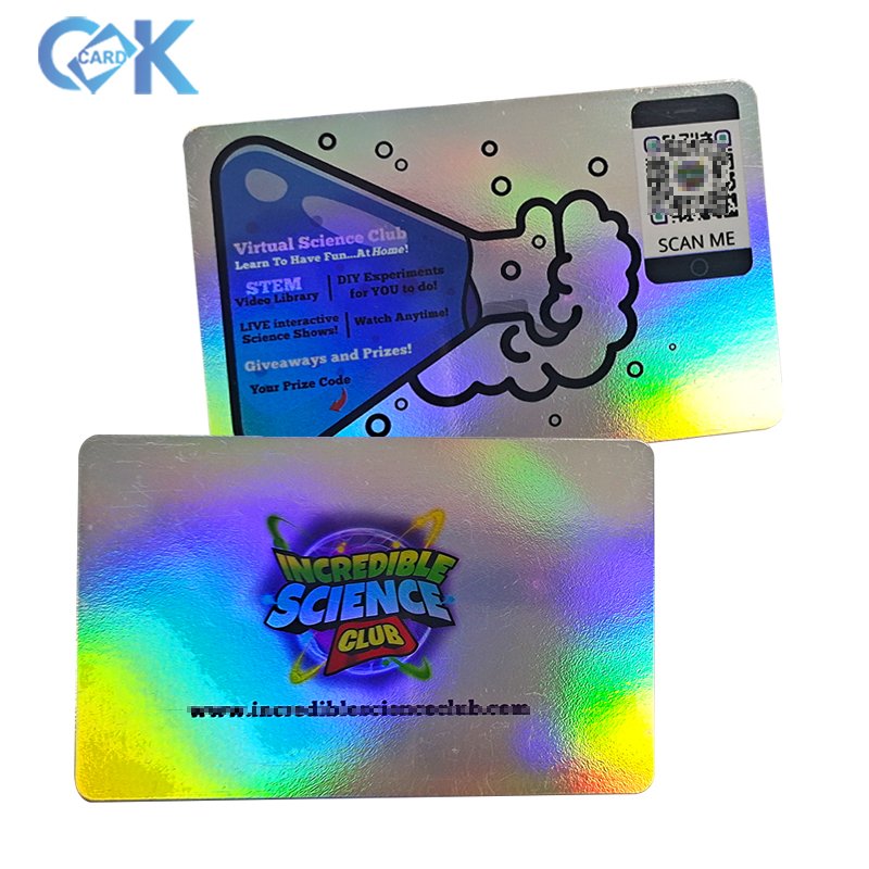 RFID PVC Access Control Card NFC Business Card Printable Hologram Laser PVC NFC Card with Rainbow effect