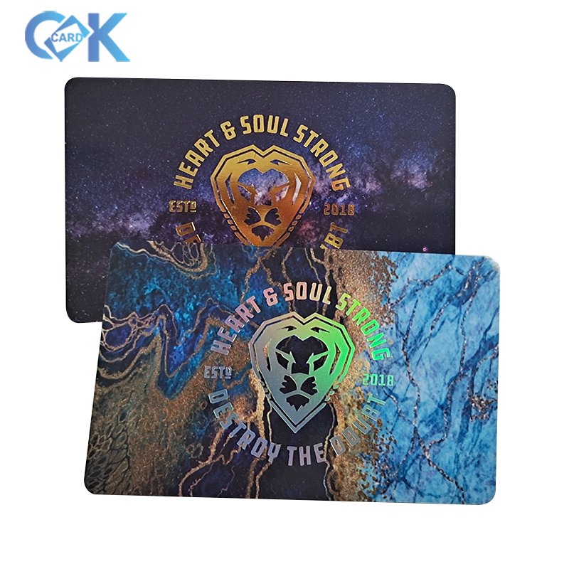 RFID PVC Access Control Card NFC Business Card Printable Hologram Laser PVC NFC Card with Rainbow effect