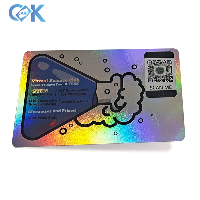 RFID PVC Access Control Card NFC Business Card Printable Hologram Laser PVC NFC Card with Rainbow effect