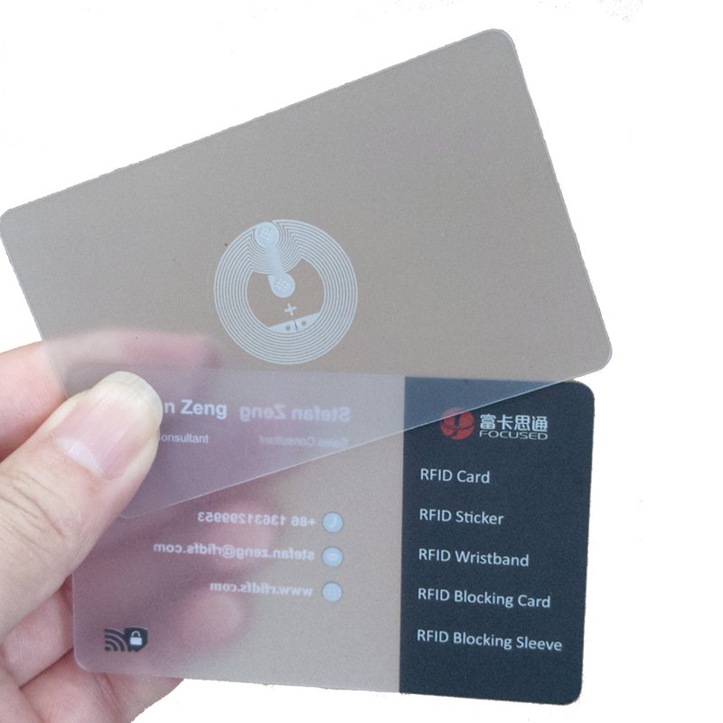 Free design Custom Transparent pvc cards Waterproof qr code visiting clear plastic business smart transparent nfc card