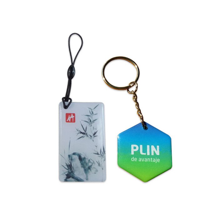 13.56mhz NFC custom logo nfc keychain for Access Control