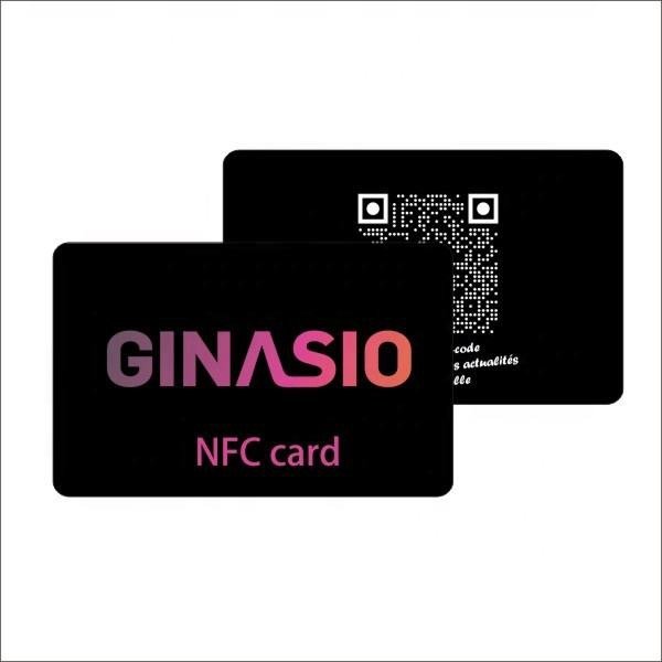 Custom Full Black Matte Finish Waterproof PET RFID Smart Business Card 13.56MHz Frequency NFC Chip for Personal Use Social Media