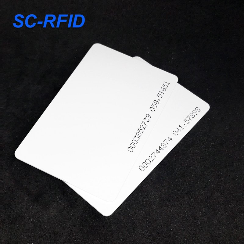 Sencan Wholesale 125khz tk4100 em410 Low Frequency Card Door Access Control rfid key card Blank White RFID Card