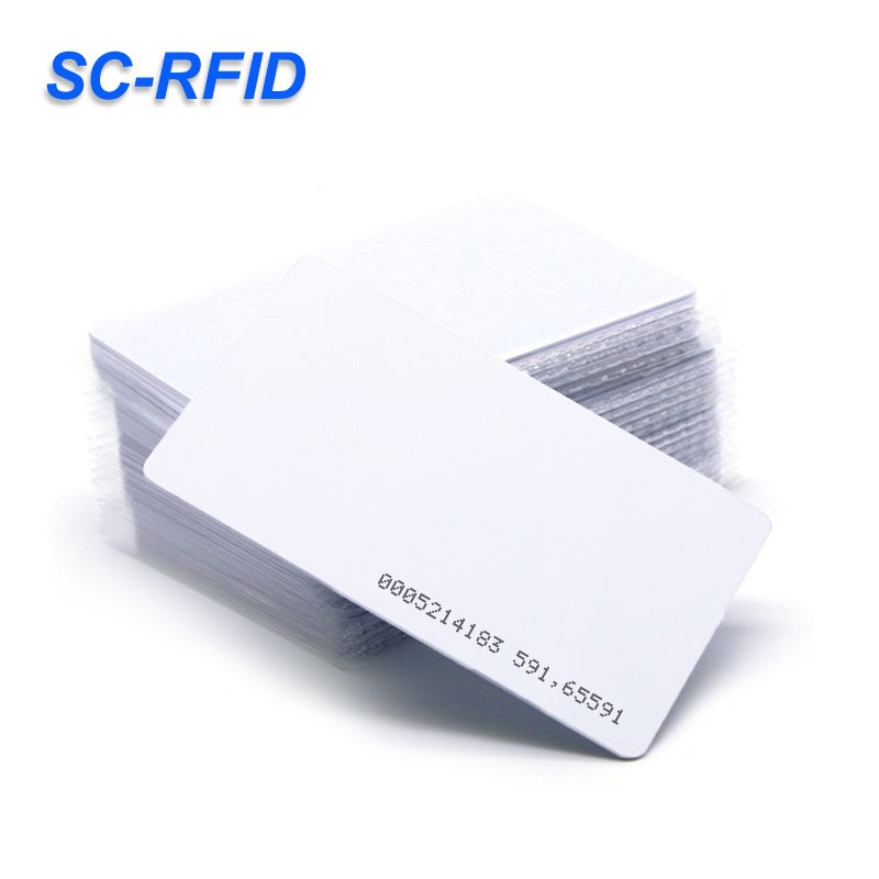 Sencan Wholesale 125khz tk4100 em410 Low Frequency Card Door Access Control rfid key card Blank White RFID Card