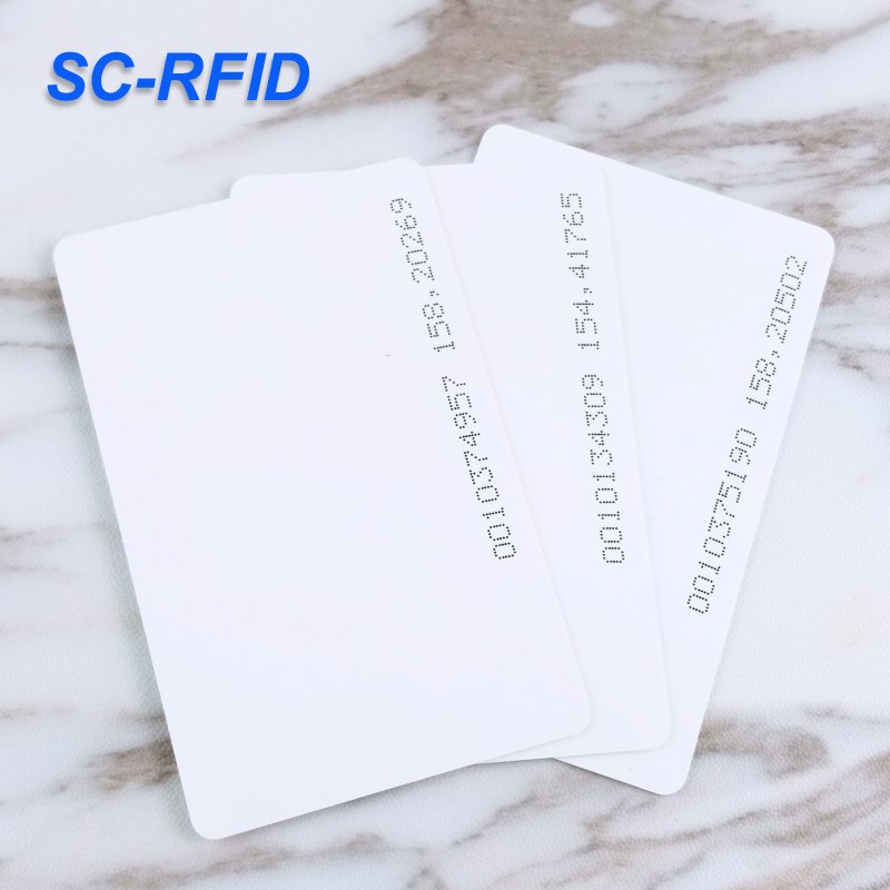 Sencan Wholesale 125khz tk4100 em410 Low Frequency Card Door Access Control rfid key card Blank White RFID Card