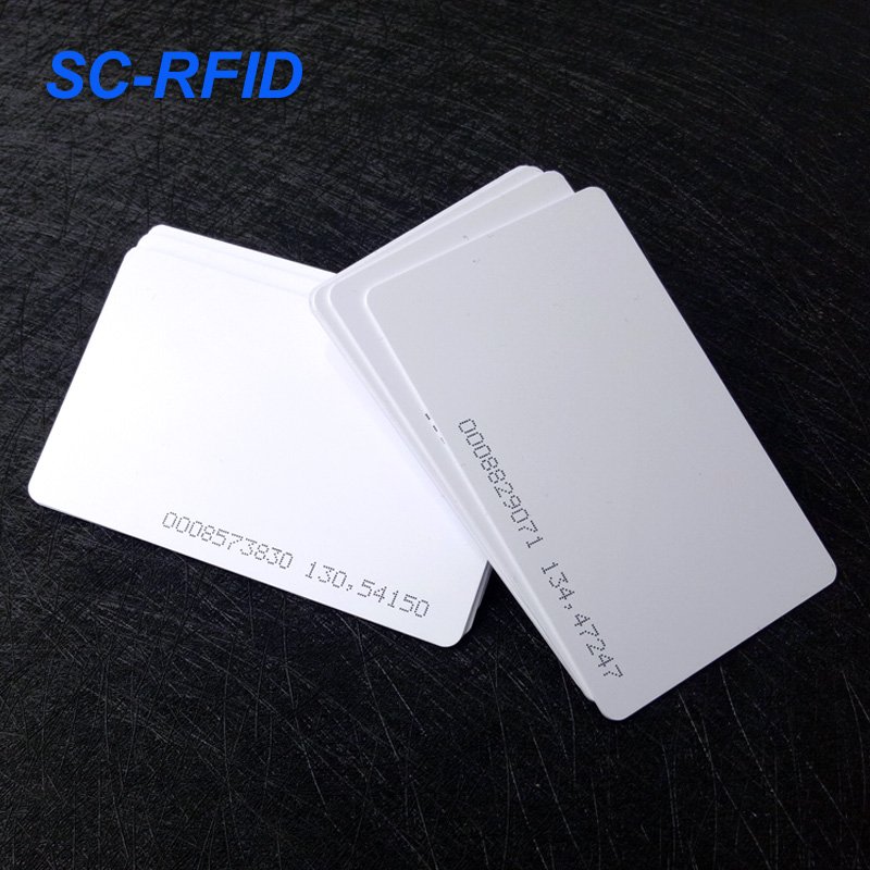 Sencan Wholesale 125khz tk4100 em410 Low Frequency Card Door Access Control rfid key card Blank White RFID Card