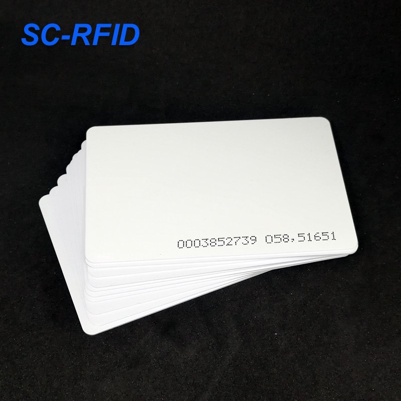 Sencan Wholesale 125khz tk4100 em410 Low Frequency Card Door Access Control rfid key card Blank White RFID Card