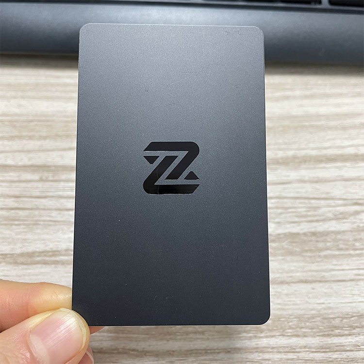 Spot UV Logo Black Matt NFC Social Media Card NFC Business RFID PVC Smart Card