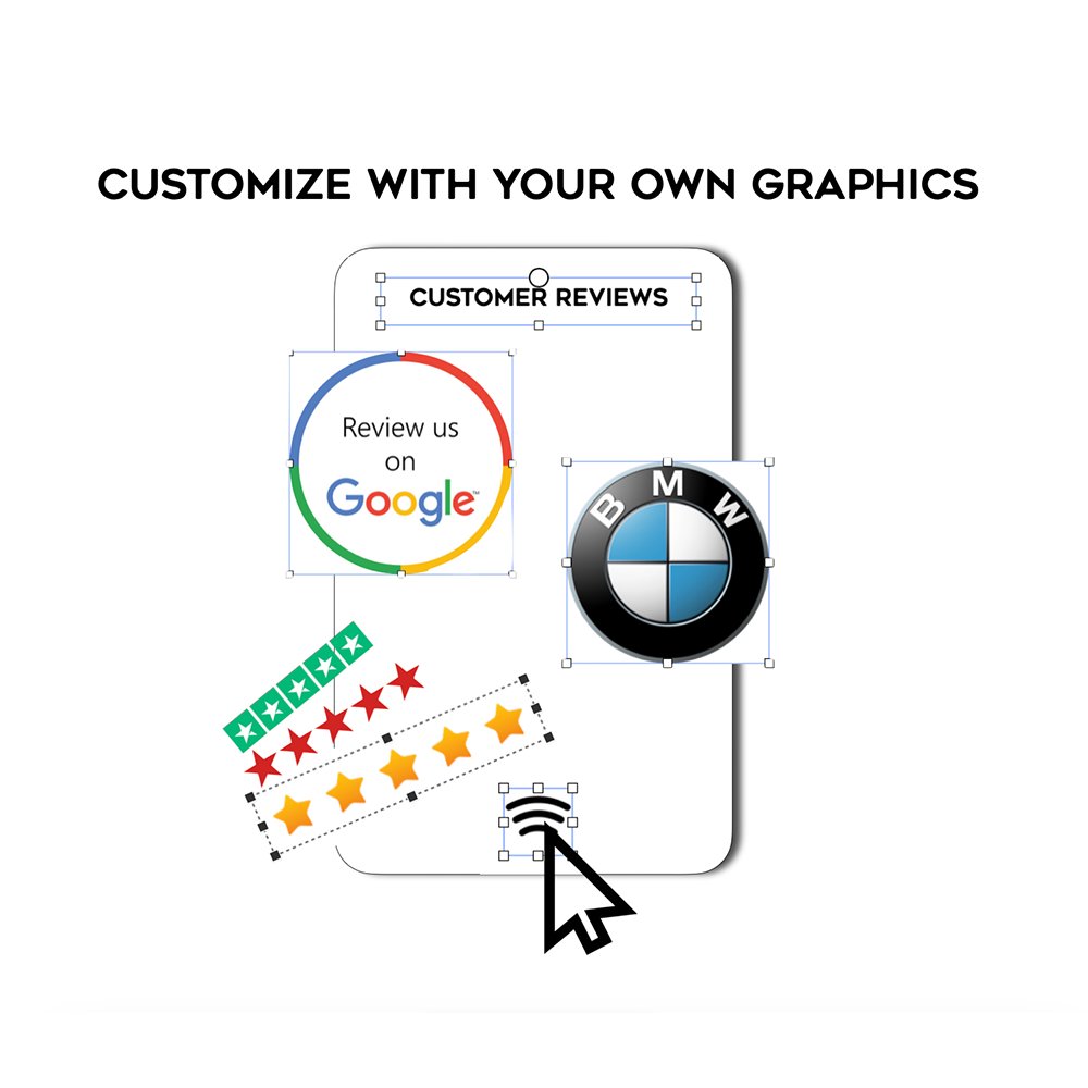 Google Review Card with QR Code Reusable NFC Smart Card Tap to Review Card