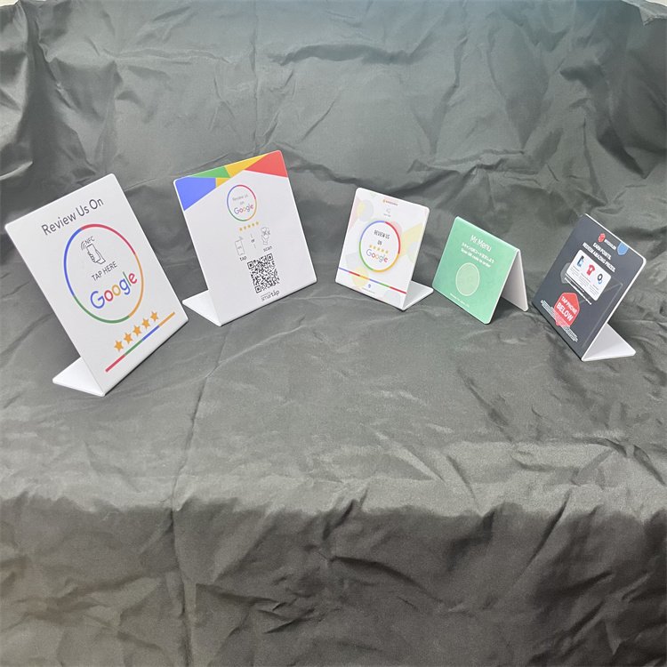 Custom Printed Smart Programmable Nfc Google Play Wifi Connected Sign Stands Card
