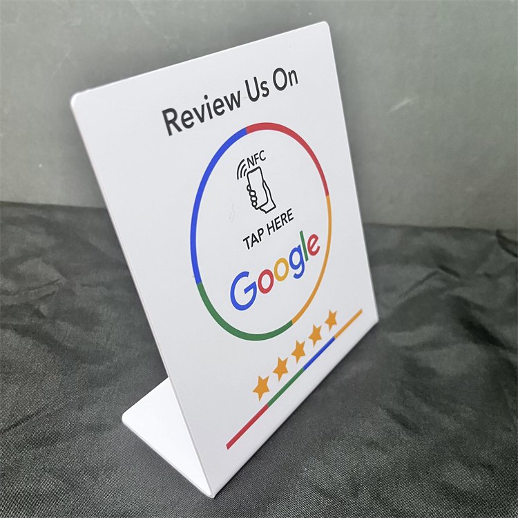 Custom Printed Smart Programmable Nfc Google Play Wifi Connected Sign Stands Card