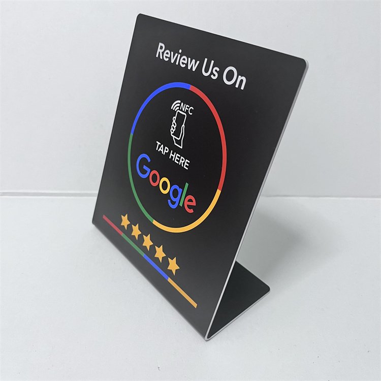 Custom Printed Smart Programmable Nfc Google Play Wifi Connected Sign Stands Card