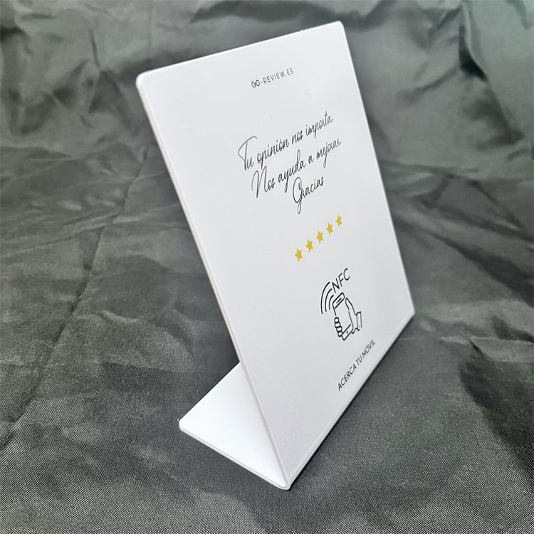 Custom Printed Smart Programmable Nfc Google Play Wifi Connected Sign Stands Card