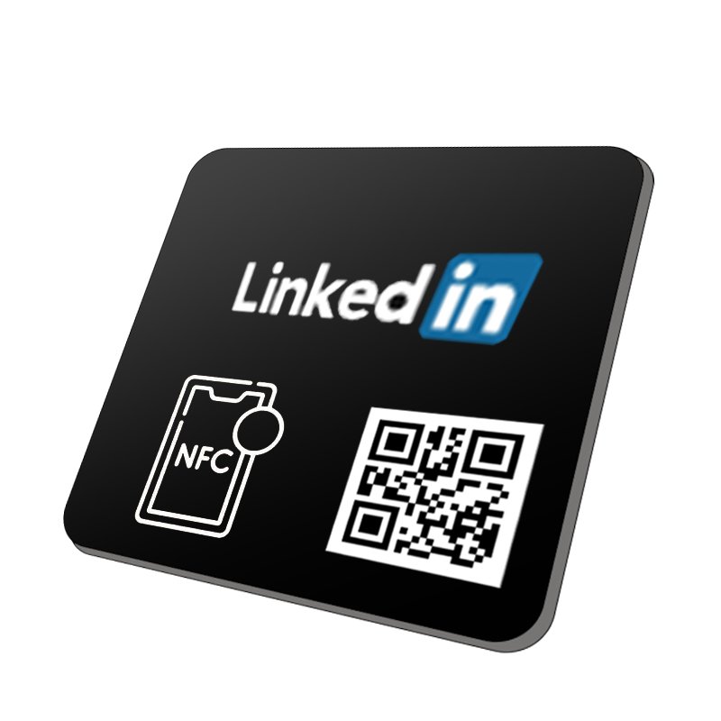Custom LOGO nfc 13.56MHz 216 Chip Smart Social Media Dual Chip Access Control Nfc Tag Acrylic Google Review Nfc Card Sticker