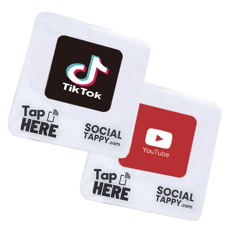Custom LOGO nfc 13.56MHz 216 Chip Smart Social Media Dual Chip Access Control Nfc Tag Acrylic Google Review Nfc Card Sticker