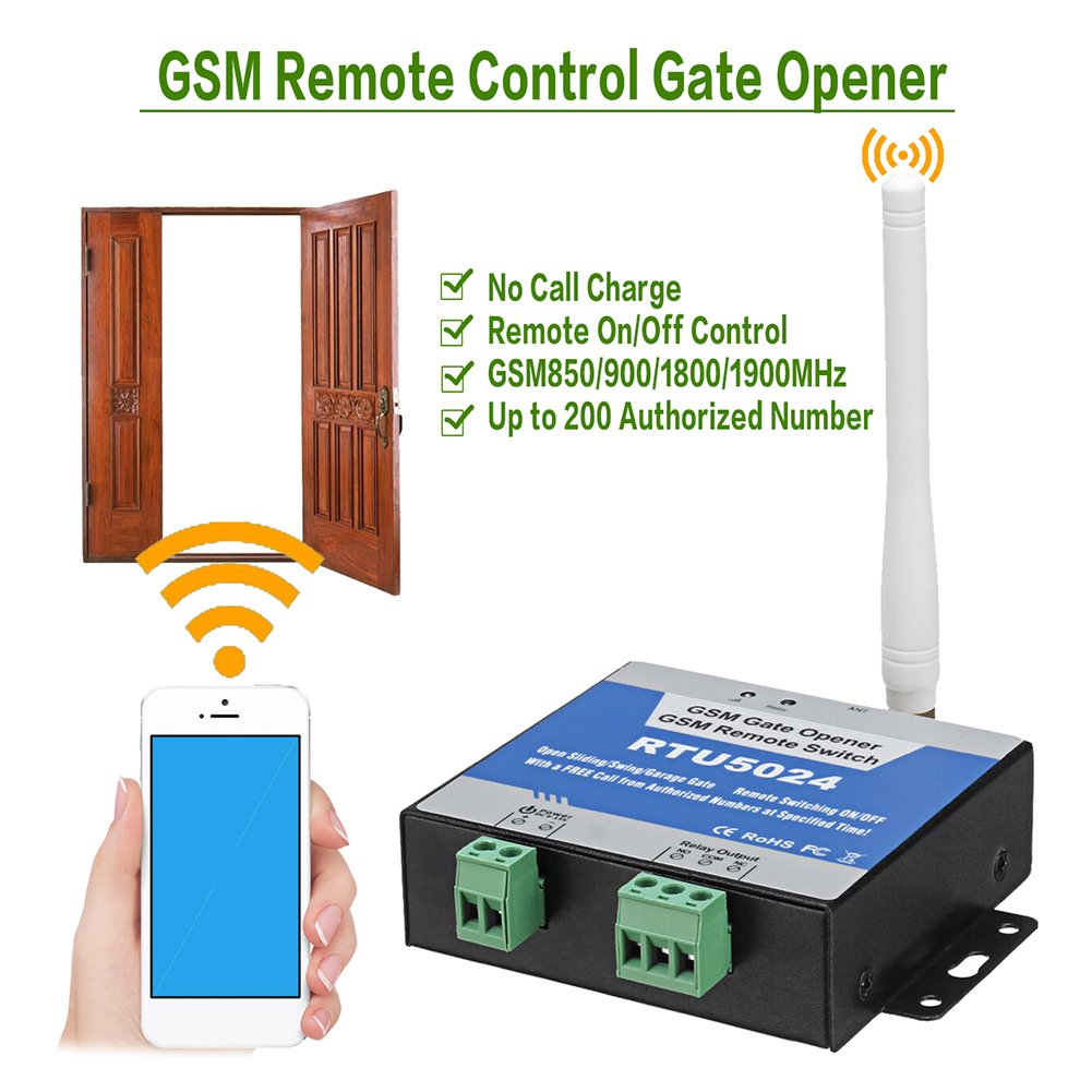 4G Gsm Gate Opener RTU5024 Smart Gsm Access Control Gsm Relay Switch