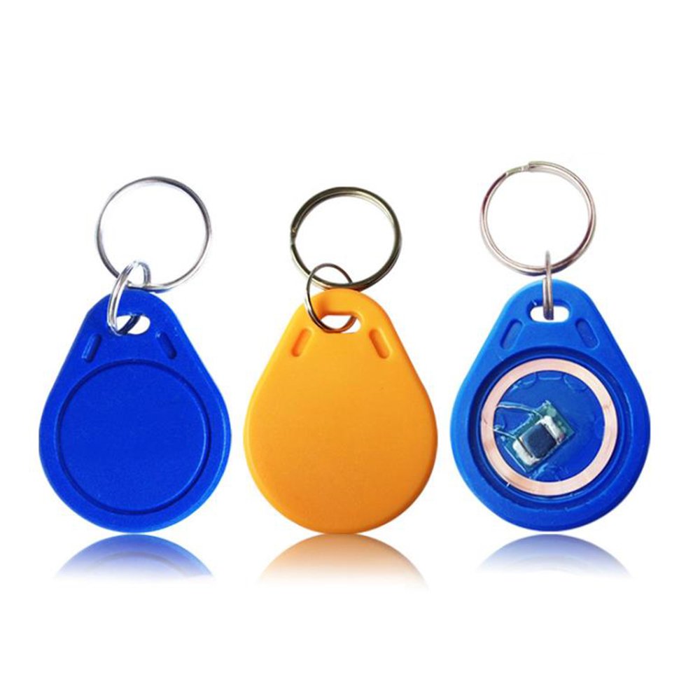 125KHz LF EM4305 T5577 / 13.56MHz HF F08 RFID Tag Rewritable Keyfob with Keychain