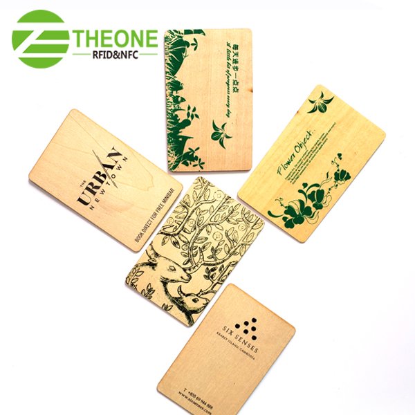 Wood chip card custom wood nfc card high quality rfid wood card