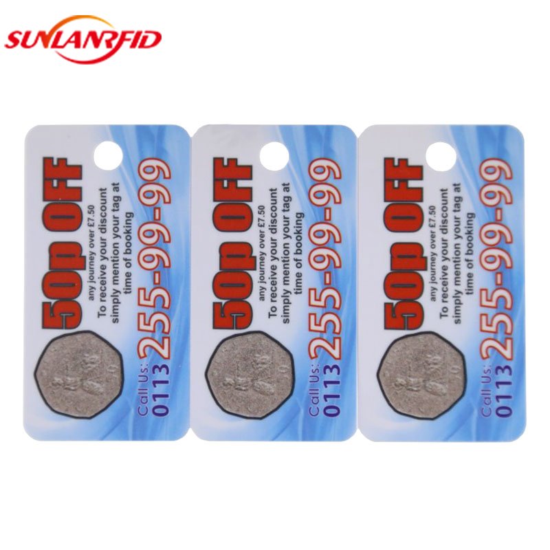 Custom Printed Card and Key Tag Diecut Combo Key Chain Cards for Loyalty & Membership