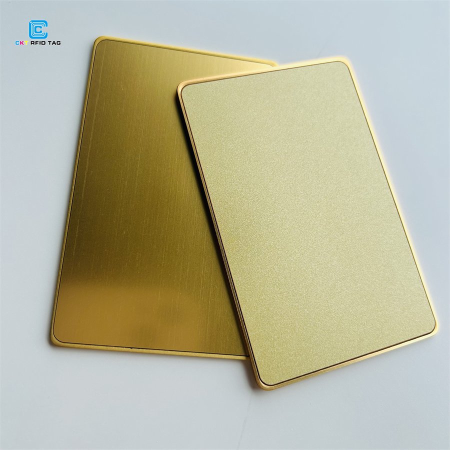 Gold Plated Stainless Steel NFC Metal Business Card Loyalty Cards For Business