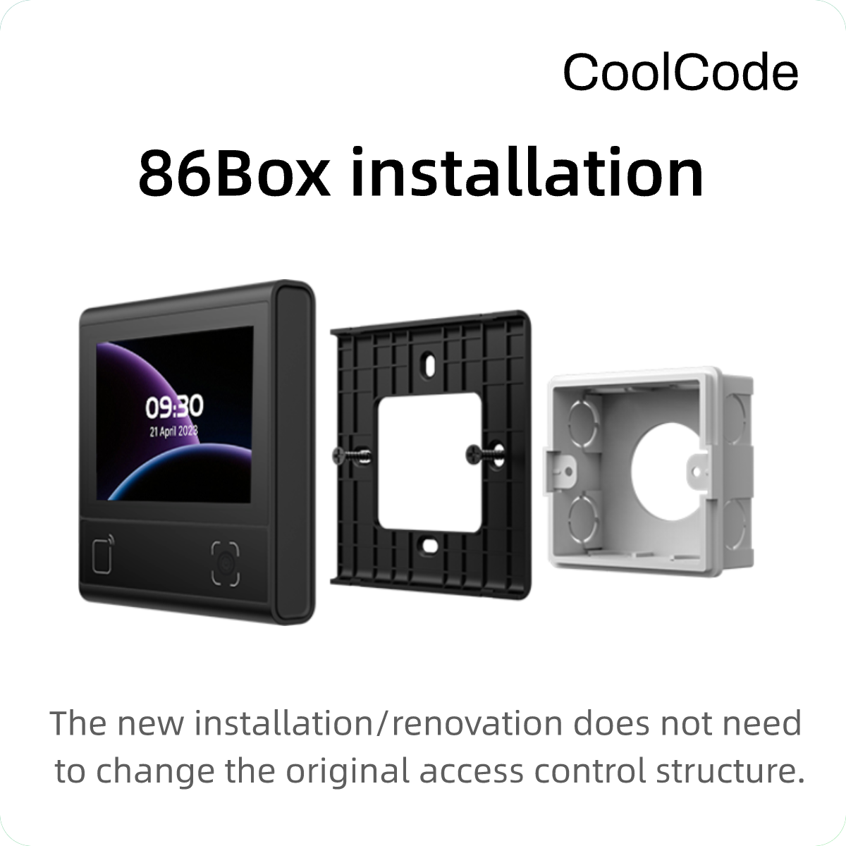COOLCODE DW200 Qr Code Reader Nfc Door Ic Barcode Bluetooth Access Control Reader with Touch Screen for Turnstile or Elevator