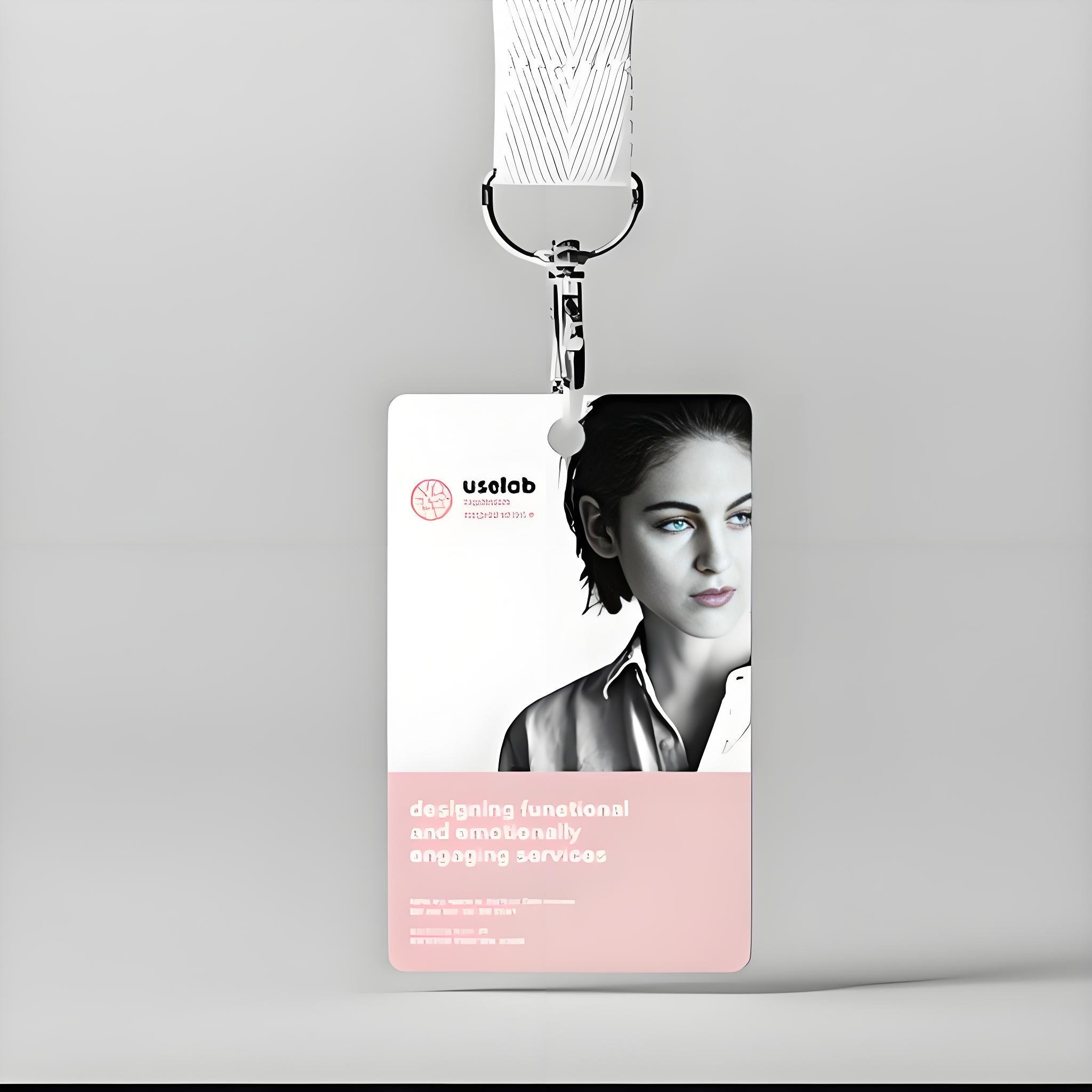 custom wholesale factory price RFID NFC Pvc Hanging ID Card waterproof exhibition smart card