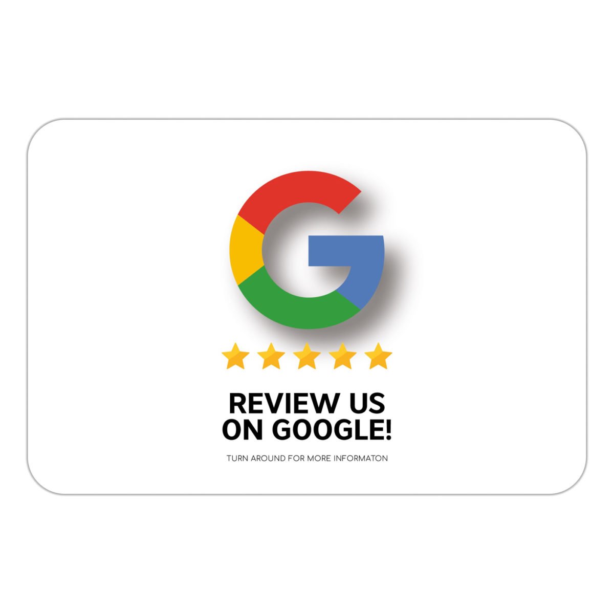 Custom Printed Access Control Card with NFC NTAG213 215 NFC Card for Google Reviews Collection
