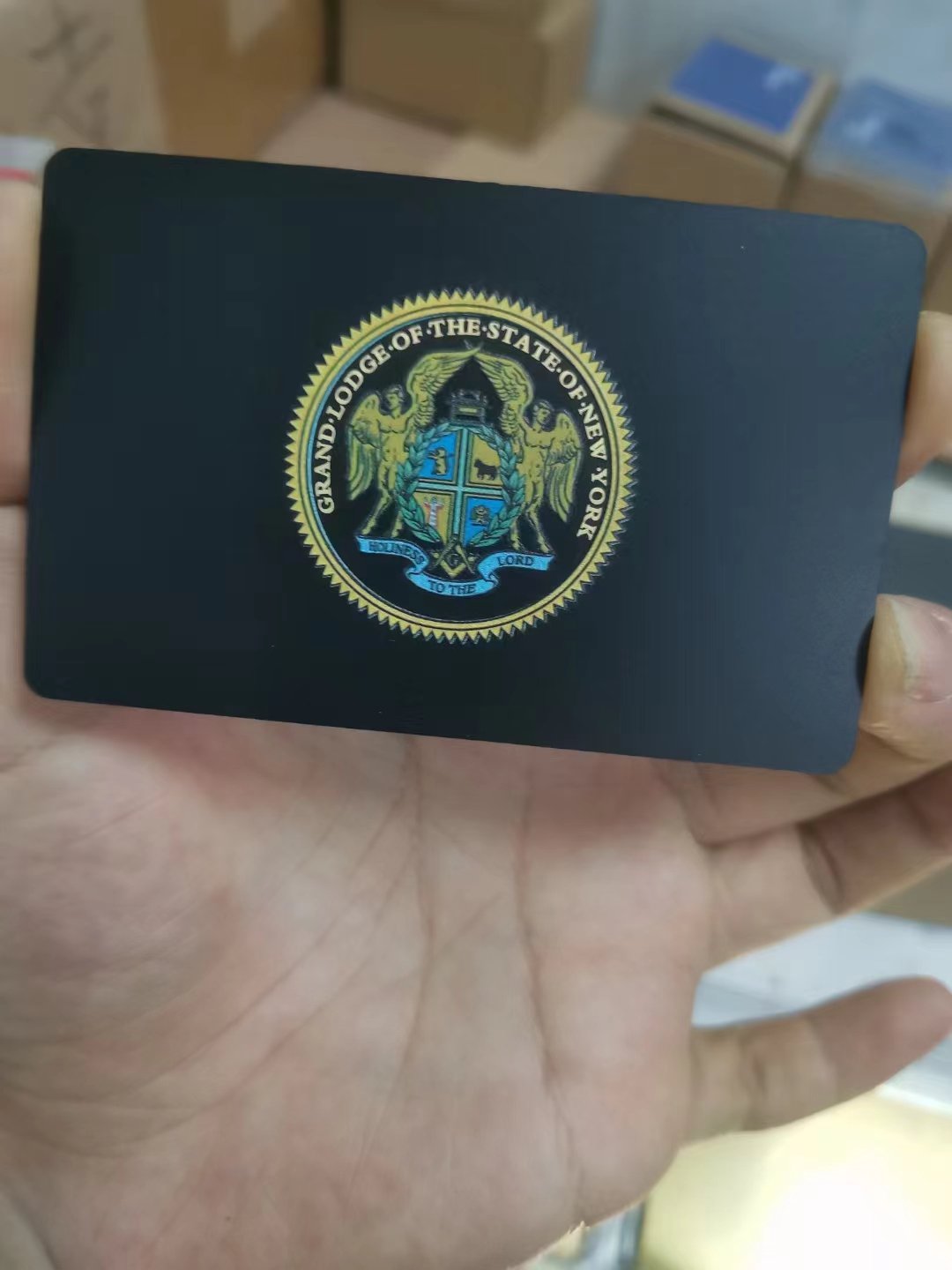 Custom Smart Matte Gold Metal Business Card Blank With Nfc Access Control Cards Nfc Visit Card