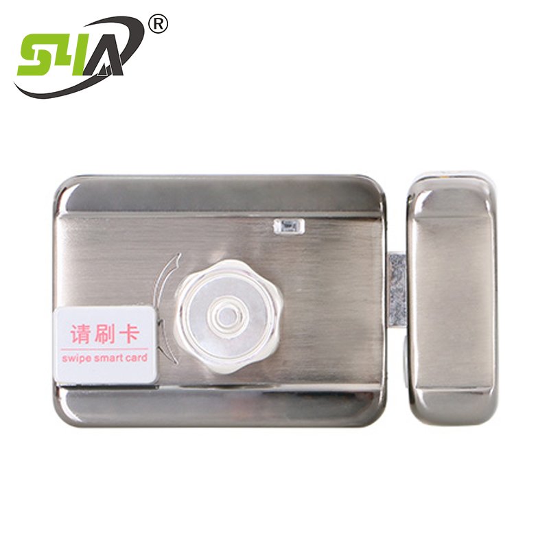 Electric Rim Lock With Remote Control Button and Card to open the door for access control system