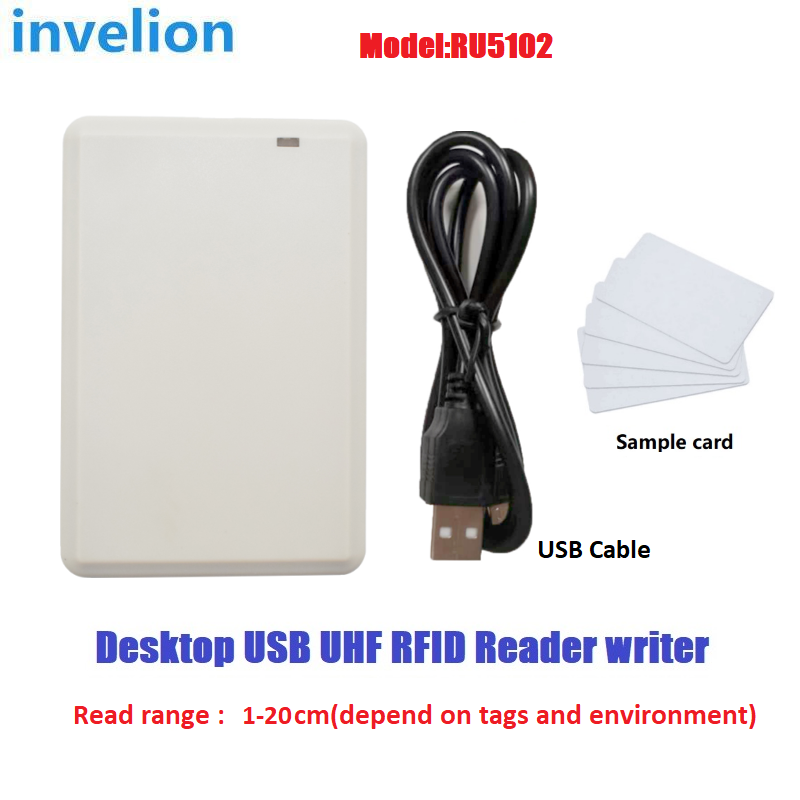 865~868Mhz 902-928MHZ usb reader writer uhf rfid for personal access control system touch reading with sample card