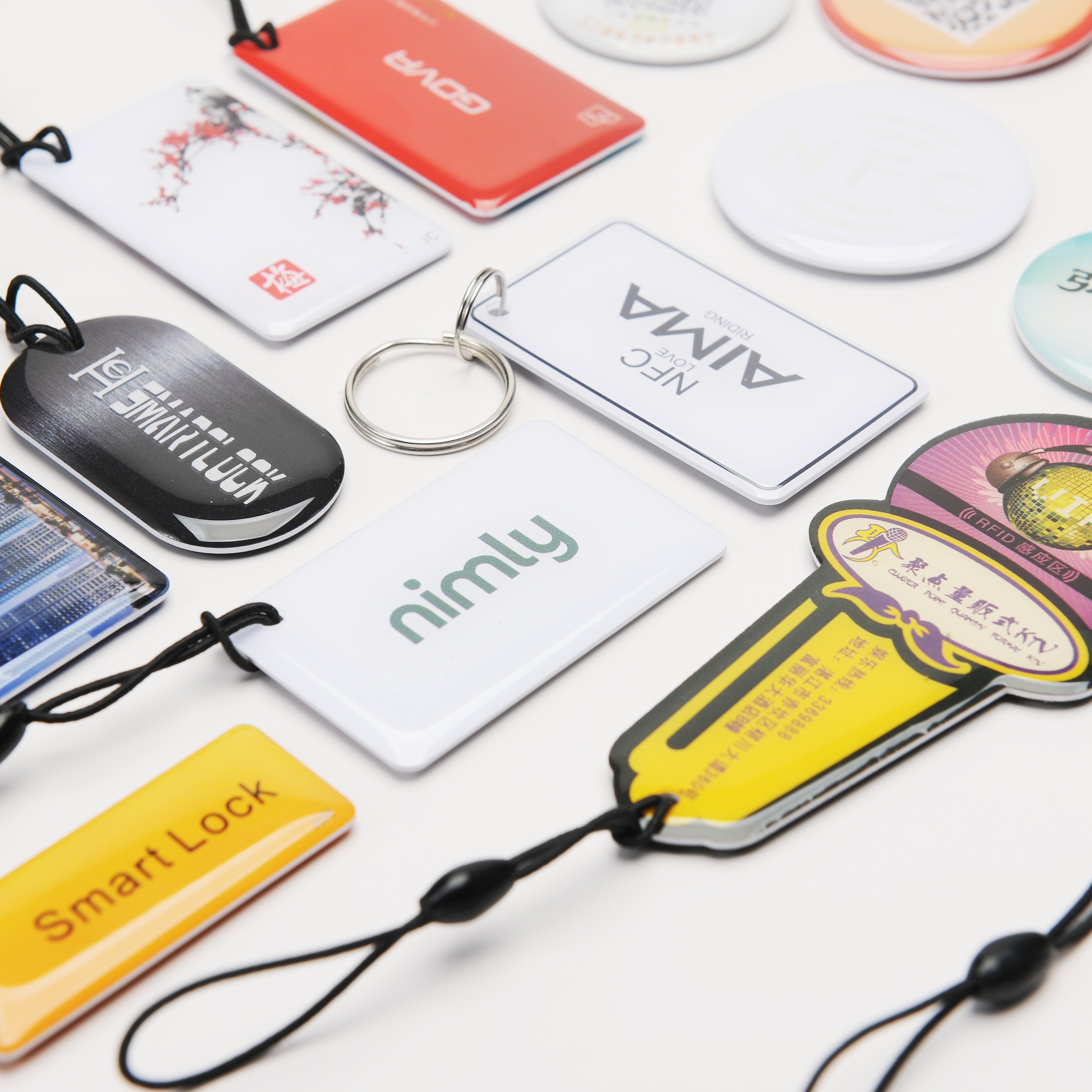 YTS new social Programmable smart epoxy tag keychain smart NFC rfid access control cards